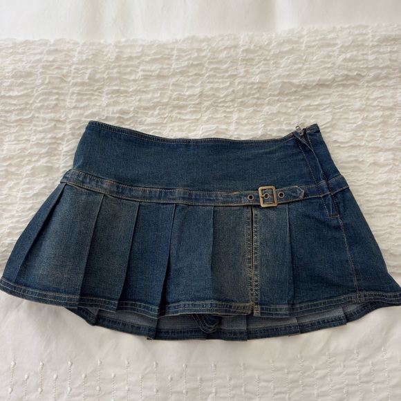 Urban Outfitters Dresses & Skirts - BDG Shaina Belted Denim Micro Mini Skort